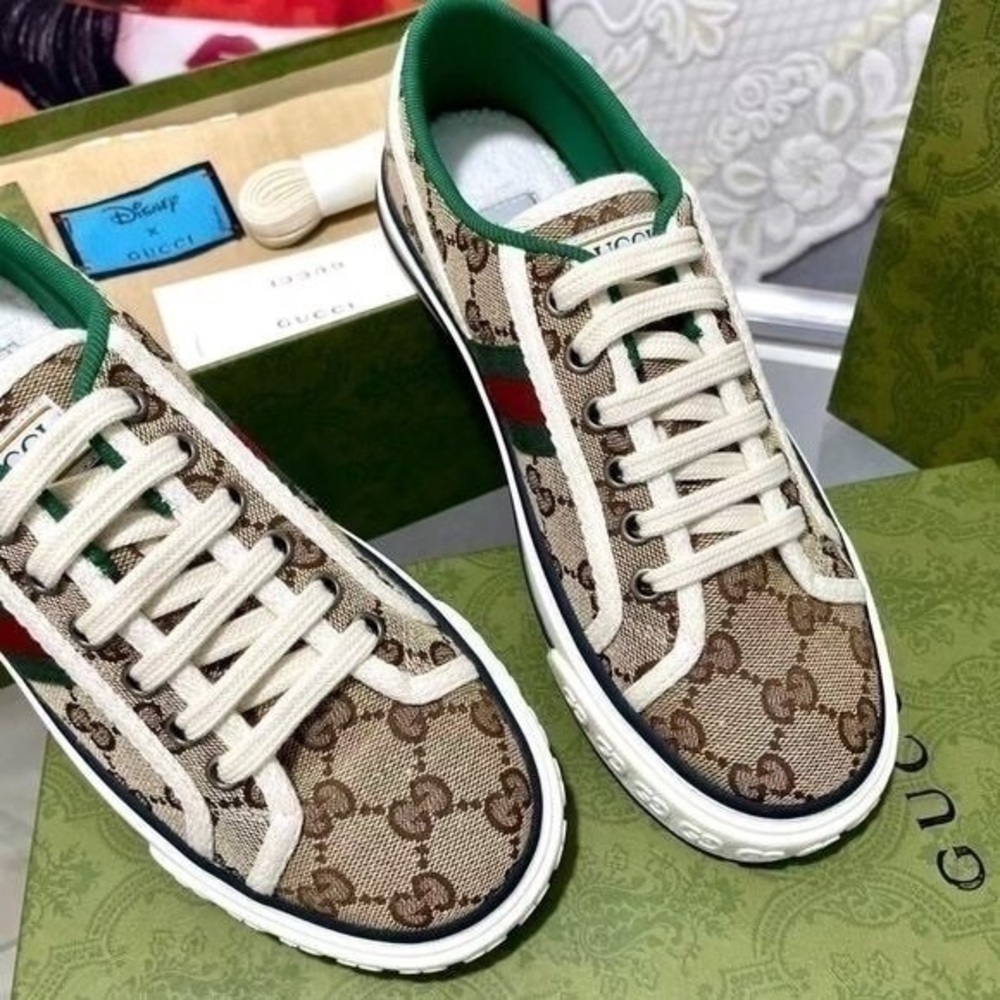 Women’s GG Guccis Tennis Shoes 1977 Sneaker - Picture 6 of 8